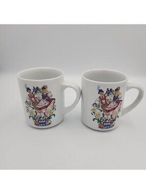 VINTAGE REUTTER Bavarian Porcelain Ceramic Mug Germany European Drinkware Set 2